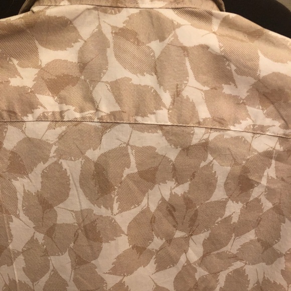 Men's Michael Kors Slim Fit Shirt w/Leaf Motif - Cotton Blend - Picture 7 of 16